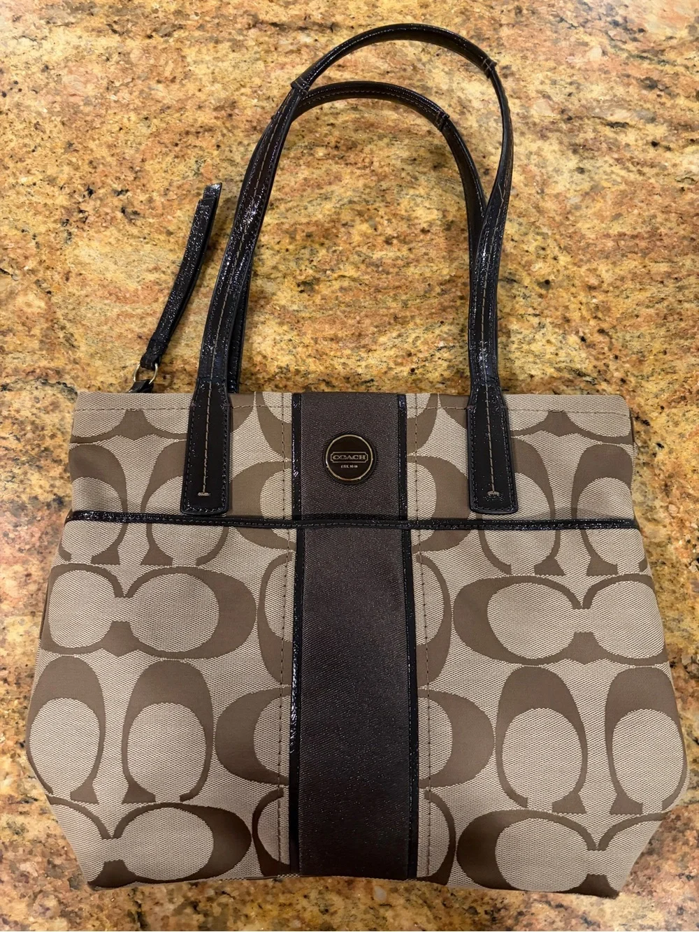 Y2K Coach Purses Bundle  -Brown Multi Tote Coach Bag -Coach Kyra Black Grey Tote